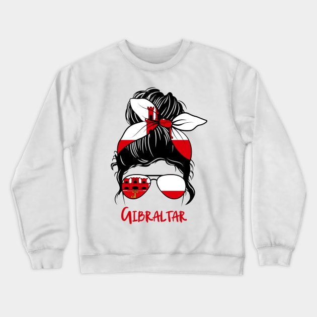 Gibraltar girl, Gibraltar Flag, Gibraltar gift heritage, Gibraltarian girlfriend Crewneck Sweatshirt by JayD World